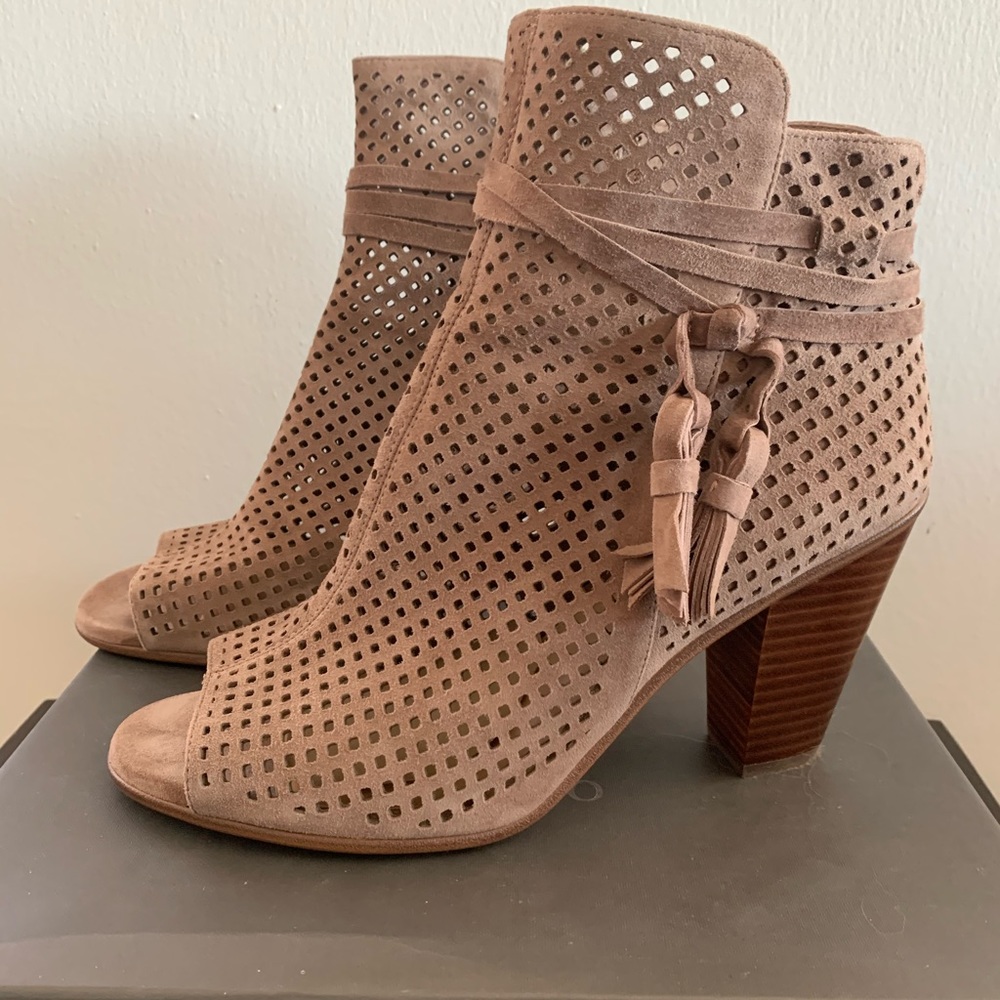 Vince Camuto peep toe ankle boots